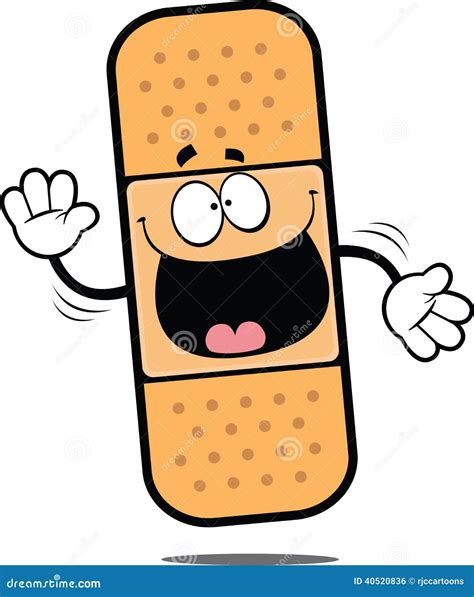 Happy Cartoon Bandage Stock Illustration Image 40520836