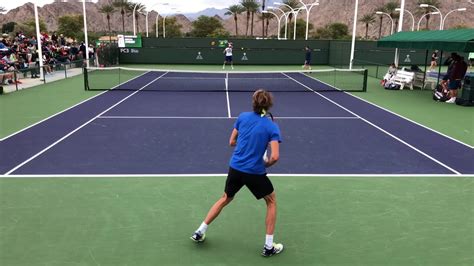 Alexander Zverev W Mischa Zverev Iw Practice Court Level 60fps Youtube