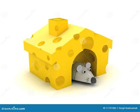 Mouse And Cheese House Stock Photography Image 11737382