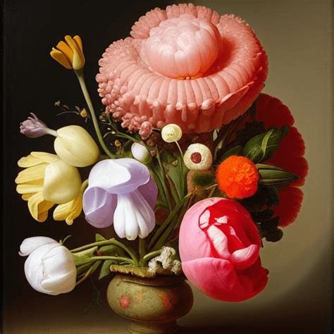 Rachel Ruysch Oil Flowers Digital Graphic Creative Fabrica