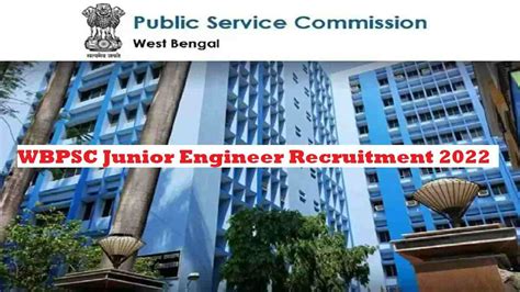 Wbpsc Recruitment Notification Out For Junior Engineer Posts