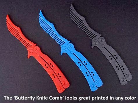 Free Stl File Butterfly Knife Comb 🦋・3d Printer Model To Download・cults