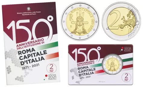 ITALIEN 2 EURO ROM 150 JAHRE HAUPTSTADT ITALIENS 2021 Bankfrisch