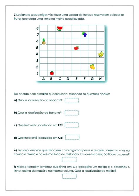 5º ANO - Atividadesde matemática - gráficos e tabelas / planilhas