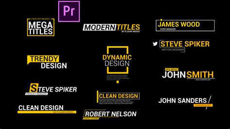 Lower Thirds Premiere Pro Templates Motion Array