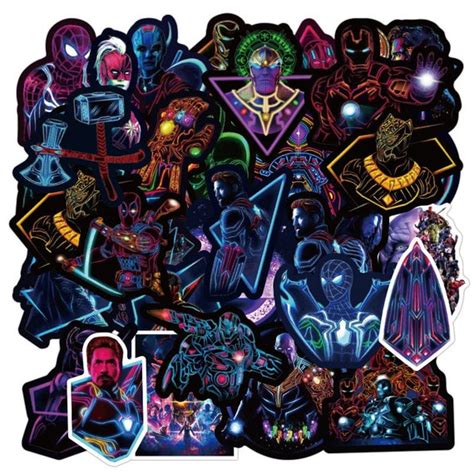 Paper Stickers Custom Waterproof Decals Avengers Super Hero Stickers