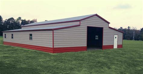 42x56x12 Boxed Eave Metal Barn Choice Metal Buildings