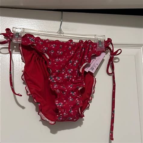 Wild Fable Swim Nwt Wild Fable Red Floral Bikini Bottom Poshmark