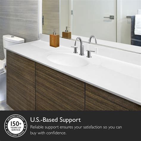 Cultured White Marble 8 Inch Faucet 61 Inch Vanity Top ǀ Bath ǀ Today's