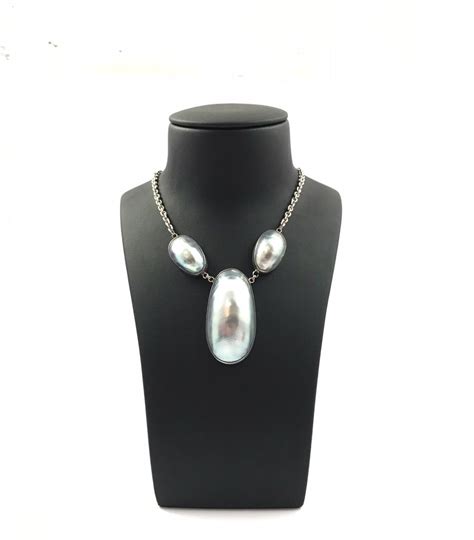 Mother Of Pearl And Sterling Silver Necklace Happy Hockers