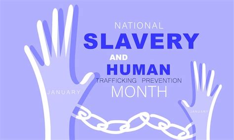 Premium Vector National Slavery And Human Trafficking Prevention