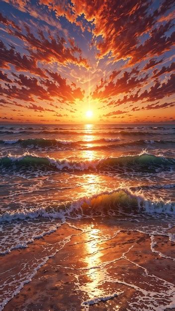 premium photo hyper realistic sunset  sea