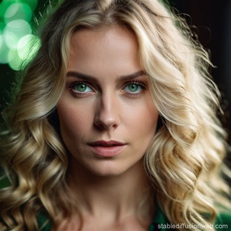 Long Curly Blonde Woman Stable Diffusion Online