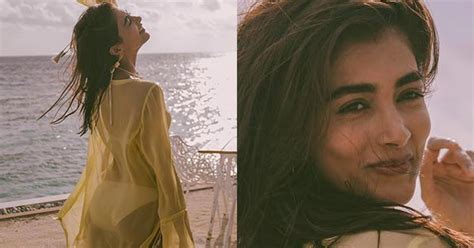 Pooja Hegde In A Two Piece Bikini With A Sheer Robe Raises Heat See Now