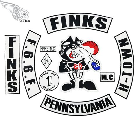 Discount Newest FINKS GERMANY MC Iron On Patch Motorcycle Biker Large ...