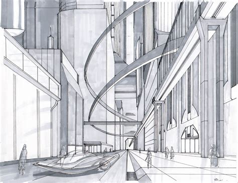 Future City Sketch At Explore Collection Of Future