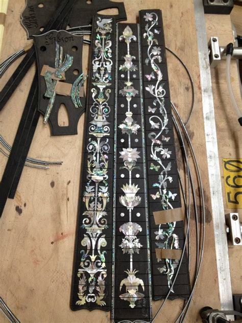 inlaid fretboards gibson guitar inlay design custom guitar inlay