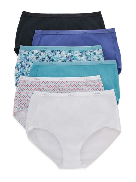 Hanes Womens Nylon Brief Panties 6 Pack