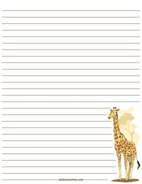 Animal Border Writing Paper