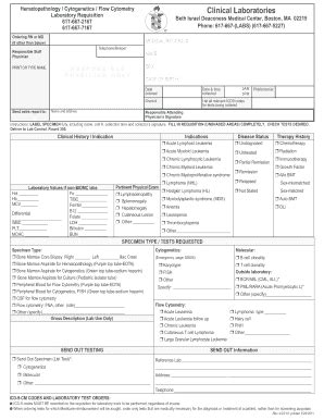 Fillable Online Dryang Bi Hematopathology Requisition Form Dryang Fax