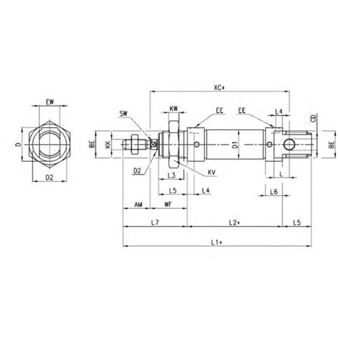 Minicilindro S E Magnetico Resorte Fijo Serie N A A N A A