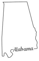 alabama map outline printable state shape stencil pattern
