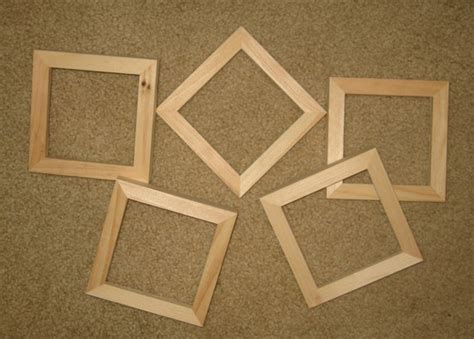 5 unfinished 4x4 wood picture frames my no. 7913j