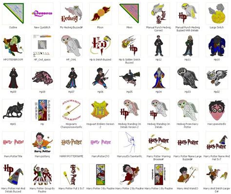 Harry Potter 113 Embroidery Designs Pack Artofit