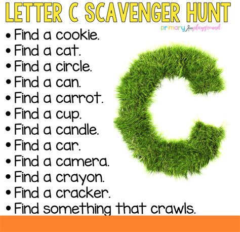 Alphabet Scavenger Hunts Primary Playground