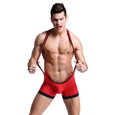 Body En Nylon Pour Homme Sous vêtement Sexy Lingerie Pour Homme Combinaison À Bretelles