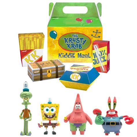 SpongeBob SquarePants Krusty Krab Meal ReAction Figures - 4 Figures