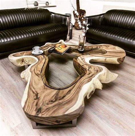 It's a Man's World | Wood table design, Wood furniture, Log furniture