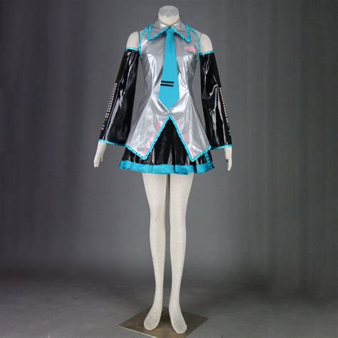 Women And Kids Vocaloid Hatsune Miku Silver Cosplay Costume With Acces