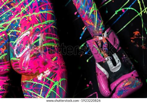 Naked Woman Painted Colorful Paint Home Stock Photo Shutterstock
