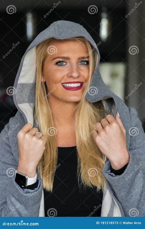 Gorgeous Blonde Model Enjoying A Day At Home Before Work Stock Image Image Of Coffee Cute
