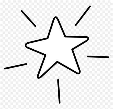 Star Shine Clipart - Black And White Shining Star Clipart, HD Png ...