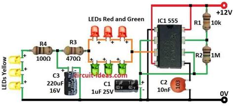 Simple Ornamental Flashing Leds Circuit Circuit Ideas For You