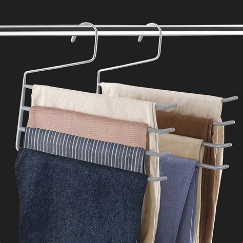 Trousers Hangers Space Saving Pants Hangers Non Slip Pack Multi Layer