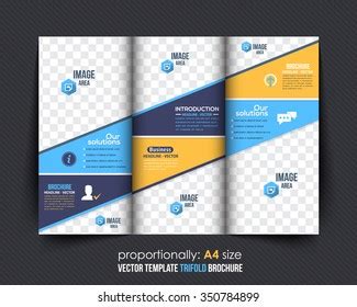 Multipurpose Trifold Brochure Design Catalog Vector Stock Vector