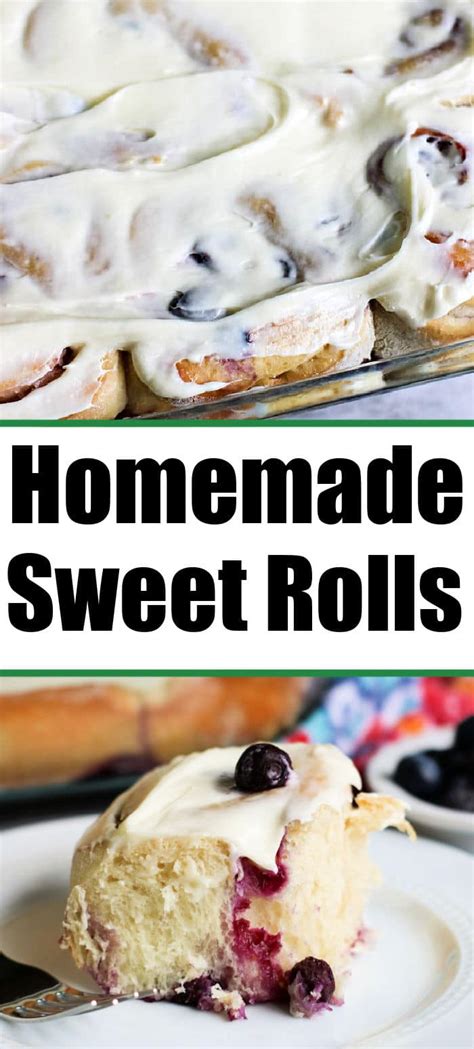 How to Make Homemade Sweet Rolls with Blueberries & Frosting