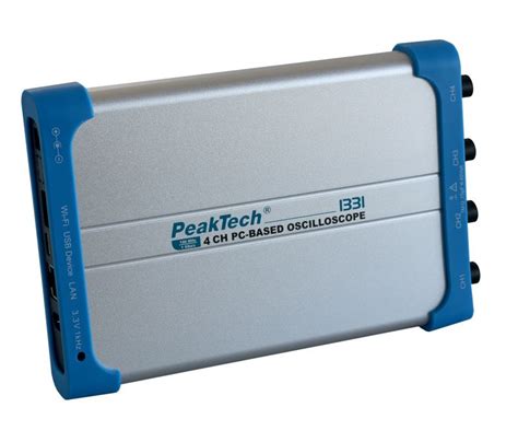 «PeakTech® P 1331» 100 MHz /4 CH, 1 GS/s PC Oscilloscope with USB&LAN ...