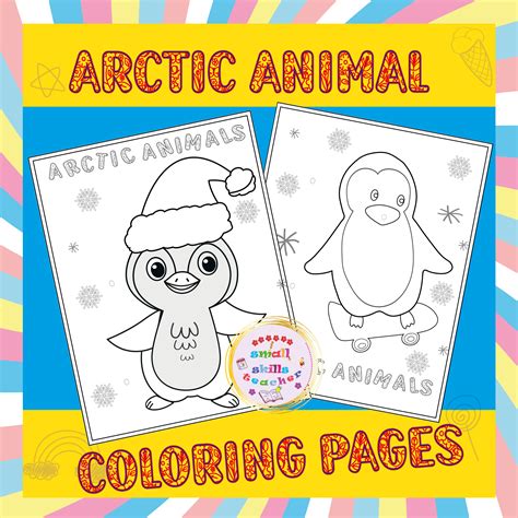 Fluffy Arctic Animal Coloring Pages