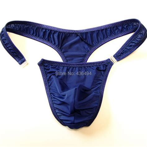 Sexy Lingerie Ice Silk Gay Underwear Jockstrap Sexy Men Underwear String Thong Mens Thongs And G