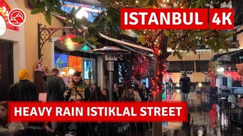 Istanbul 2023 City Center Nightlife Heavy Rainy Ambience 20 January