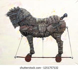 Trojan Horse Greek Mythology Stock Illustration 1251757132 | Shutterstock