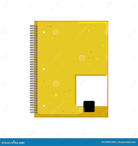 Template Notebook Cartoon Vector Illustration Stock Vector