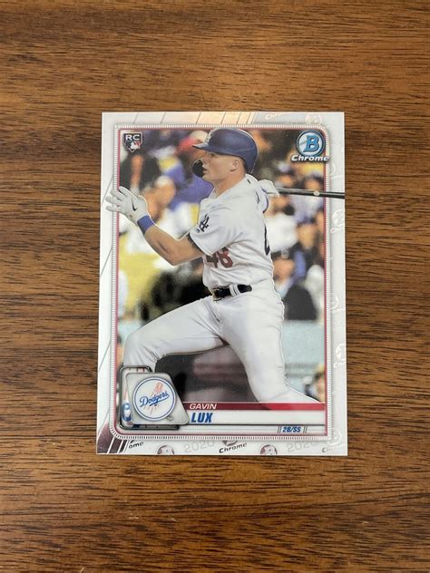 Gavin Lux Bowman Chrome Rookie Base Los Angeles Dodgers Rc Ebay