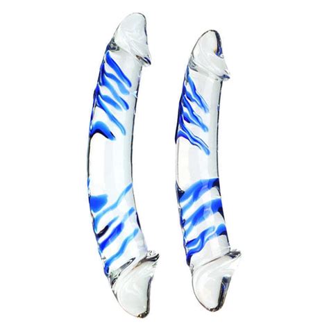BIG GLASS REALISTIC DILDO CRYSTAL DOUBLE ENDED ANAL SEX PLUG THRUSTER ADULT TOY EUR