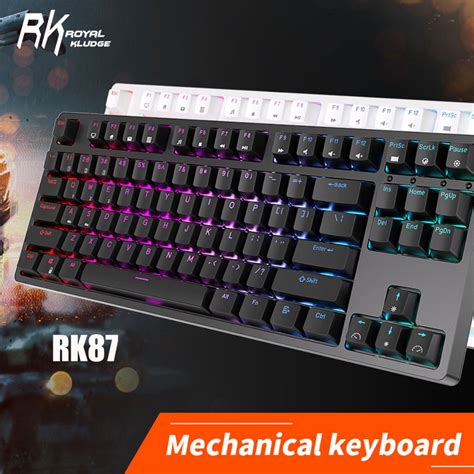 RK Royal Kludge Rk87 87 Keys Hot Swappable Wired Backlit Rgb Tkl Teclado Gaming Computer