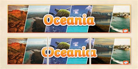 Oceania Photo Display Banner Teacher Made Twinkl